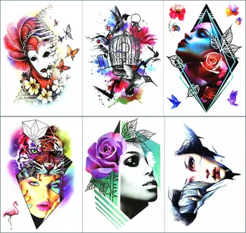 Nu-TATY Strange avatar Temporary Tattoo Body Art, 15*21cm Flash Tattoo Stickers, Waterproof Fake Tatoo Henna Wall Sticker 
Nu-TATY Strange avatar Temporary Tattoo Body Art, 15*21cm Flash Tattoo Stickers, Waterproof Fake Tatoo Henna Wall Sticker