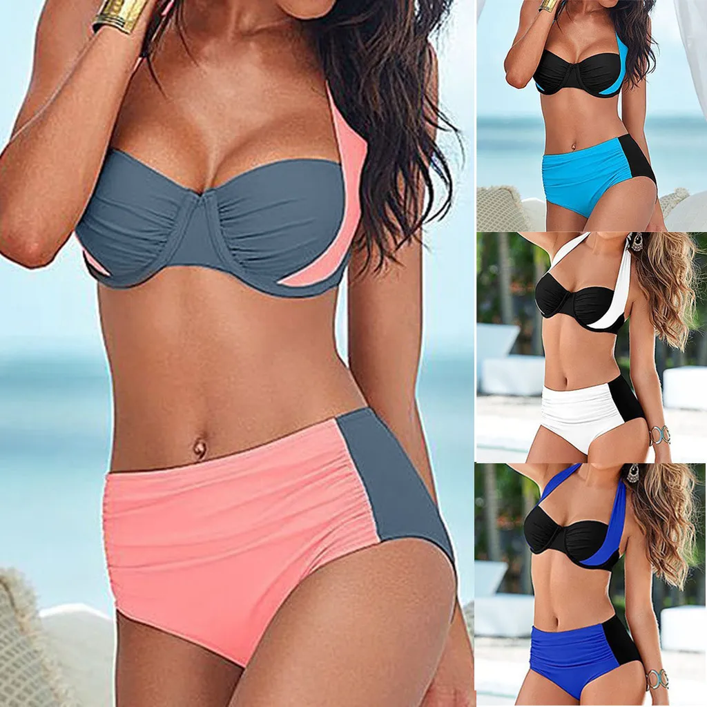 ISHOWTIENDA Womens High Waist Padded Bikini Set Swimsuit Bathing Suit Swimwear Bikini con abbinamenti cromatici multicolor#35
ISHOWTIENDA Womens High Waist Padded Bikini Set Swimsuit Bathing Suit Swimwear Bikini con abbinamenti cromatici multicolor#35