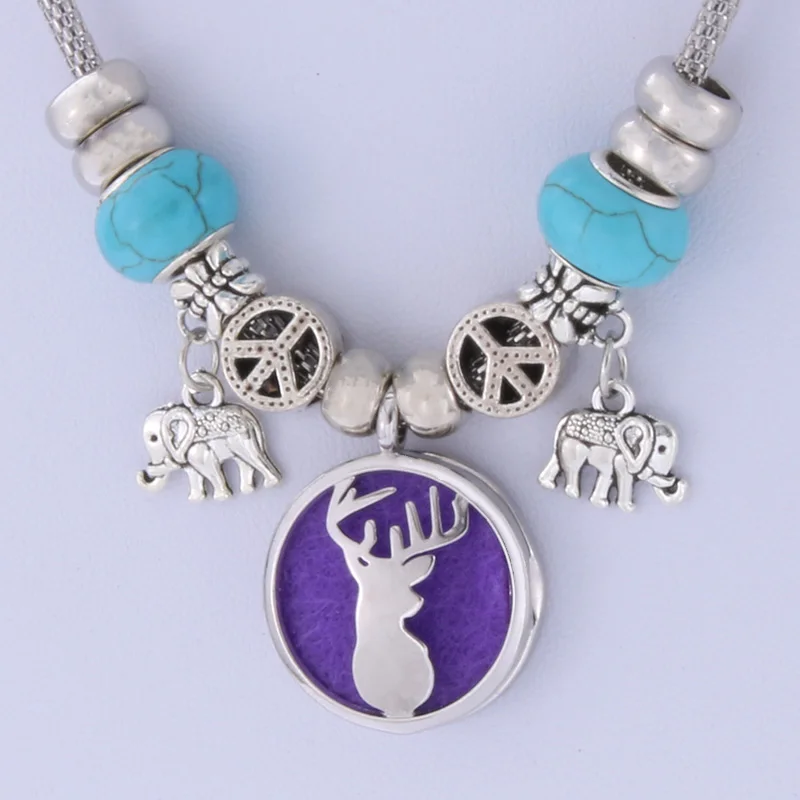 Silver Elk Elephant Aromatherapy Essential Oil Diffuser Necklace Fashion Perfume Locket Pendant Creative Fine Christmas jewelry
Silver Elk Elephant Aromatherapy Essential Oil Diffuser Necklace Fashion Perfume Locket Pendant Creative Fine Christmas jewelry