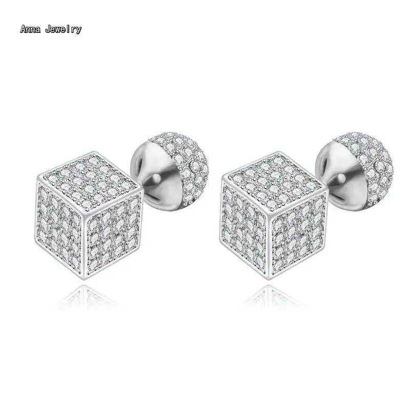 Dazzling Gem-Studde Square Stud Earring,Stainless Steel Metal with White Paved Clear Zircons,Double Sided Earring For Women Ears
Dazzling Gem-Studde Square Stud Earring,Stainless Steel Metal with White Paved Clear Zircons,Double Sided Earring For Women Ears