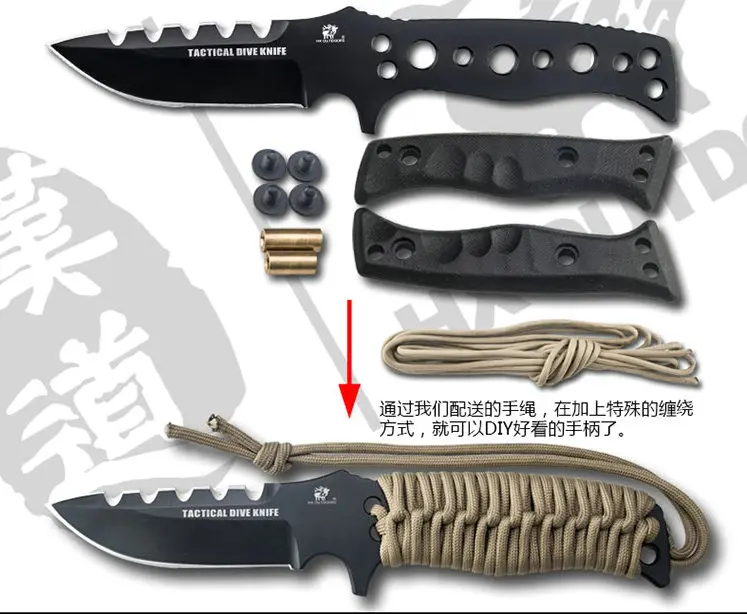 HX OUTDOORS Tiger shark Diving knife Tactical Knives,D2 Steel ,G10/ Steel Handle Survival Knife,Camping Rescue tool Dropshipping
HX OUTDOORS Tiger shark Diving knife Tactical Knives,D2 Steel ,G10/ Steel Handle Survival Knife,Camping Rescue tool Dropshipping