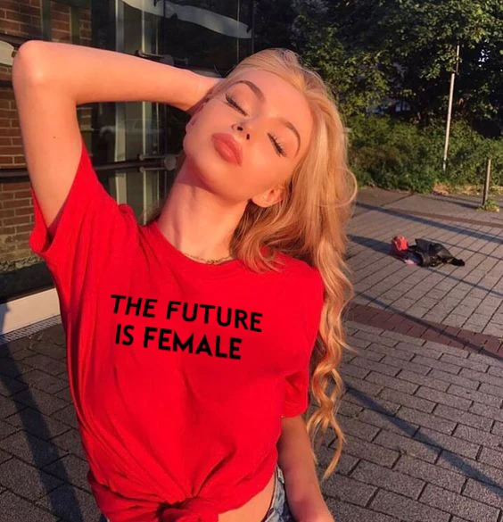 THE FUTURE IS FEMALE Print Women Tshirt Summer Casual Funny T Shirt for Lady Girl Top Tee Fashion Tumblr Grunge Tshirts
THE FUTURE IS FEMALE Print Women Tshirt Summer Casual Funny T Shirt for Lady Girl Top Tee Fashion Tumblr Grunge Tshirts