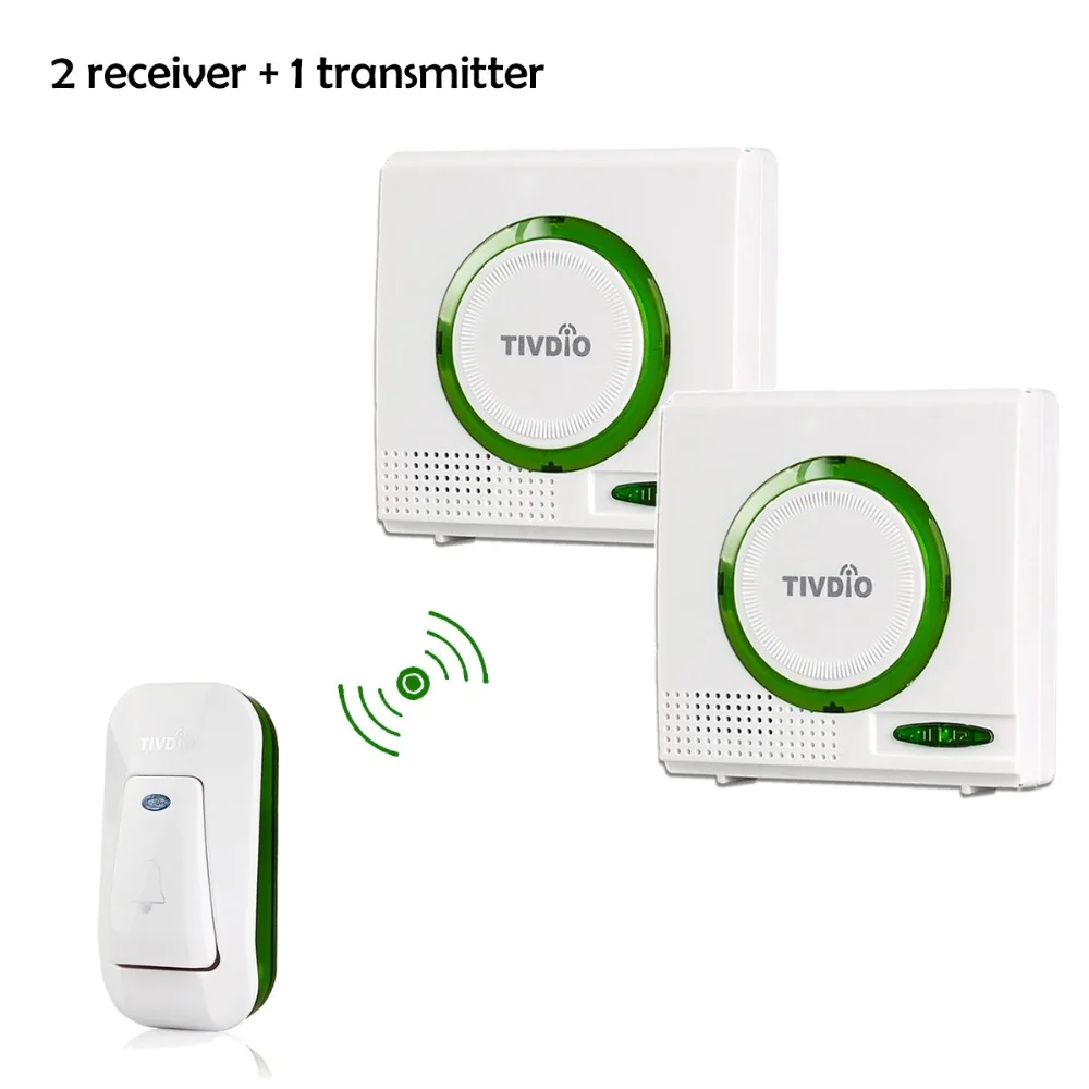 2 color Wireless Battery Doorbell Chime Kit Remote door bell Button with Receiver LED Indicator F9508
2 color Wireless Battery Doorbell Chime Kit Remote door bell Button with Receiver LED Indicator F9508