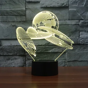 3D led Spaceship Space Fighter 7 Colorful Gradients LED Acrylic Plate Desk Lamp Bedroom Decoration Night Light
3D led Spaceship Space Fighter 7 Colorful Gradients LED Acrylic Plate Desk Lamp Bedroom Decoration Night Light