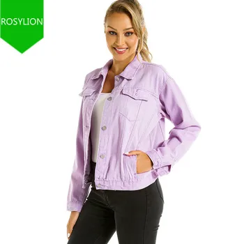 Denim Jacket Ladies Summer Purple Girl Clothing Large Size Loose Long Sleeve Women Top Coat Casual Streetwear Cowgirl Outer Wear
Denim Jacket Ladies Summer Purple Girl Clothing Large Size Loose Long Sleeve Women Top Coat Casual Streetwear Cowgirl Outer Wear