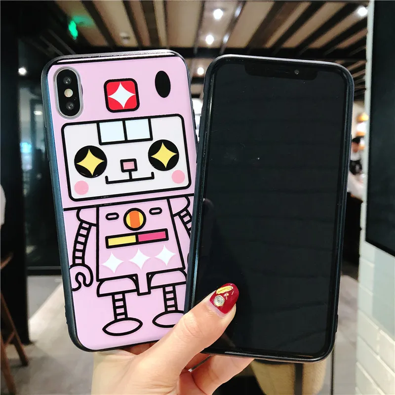 Cute Cartoon Embossment Soft TPU Case For iPhone X 6 6S 7 8 Plus (1)