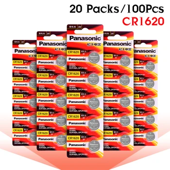 PANASONIC 100Pcs 3V CR1620 LM1620 DL1620 ECR1620 5009LC Lithium Battery Button Coin Cell For LED Lights Toys Watches
PANASONIC 100Pcs 3V CR1620 LM1620 DL1620 ECR1620 5009LC Lithium Battery Button Coin Cell For LED Lights Toys Watches