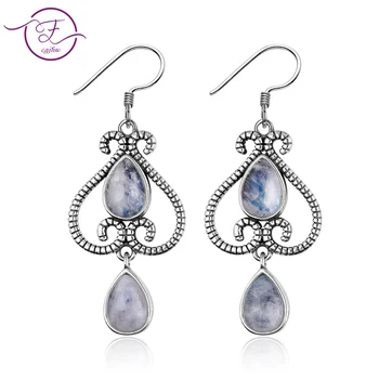 Jewelry S925 Sterling Silver Earrings Fashion Ethnic Pear Shape 6X9MM Natural Moonstone Earrings Wedding Party Wholesale
Jewelry S925 Sterling Silver Earrings Fashion Ethnic Pear Shape 6X9MM Natural Moonstone Earrings Wedding Party Wholesale