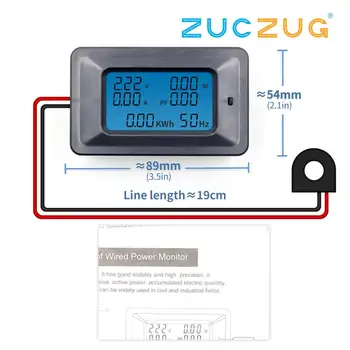 Multi-Function Power Monitor 20A 100A Digital AC 110~220V Voltage Current Power Monitor Power Factor Frequency Energy Meter
Multi-Function Power Monitor 20A 100A Digital AC 110~220V Voltage Current Power Monitor Power Factor Frequency Energy Meter