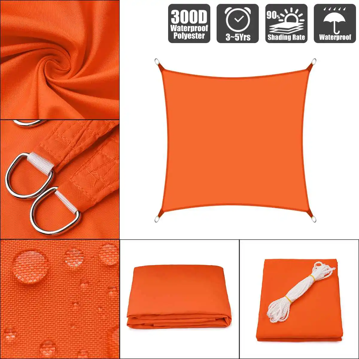 2x3 2x4 300D Waterproof Polyester Rectangle Square Awning Sun shading net Sun Shade Sail Outdoor Sun Shelter Orange-red color
2x3 2x4 300D Waterproof Polyester Rectangle Square Awning Sun shading net Sun Shade Sail Outdoor Sun Shelter Orange-red color