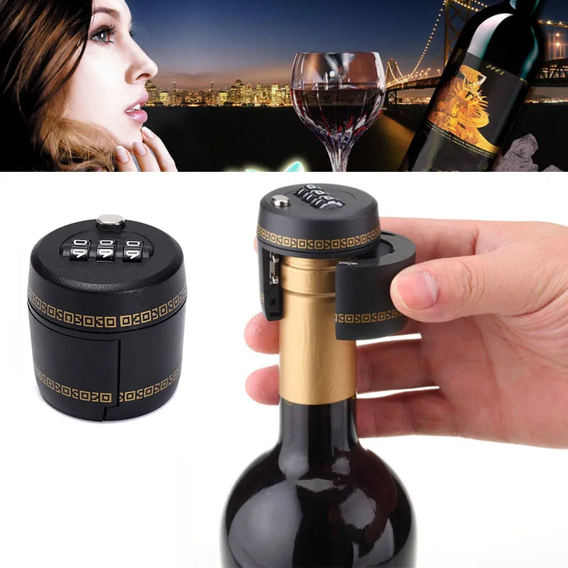 New Plastic Bottle Password Lock Combination Lock Wine Stopper Vacuum Plug Fechadura Picks Stoppers For Drop Shipping
New Plastic Bottle Password Lock Combination Lock Wine Stopper Vacuum Plug Fechadura Picks Stoppers For Drop Shipping