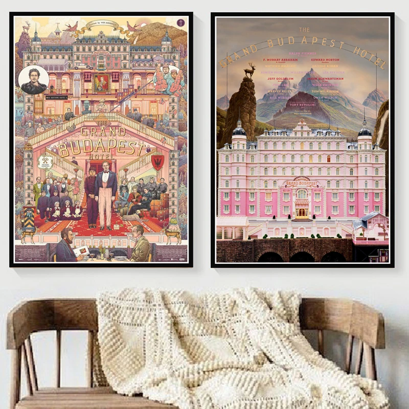 

Poster Prints Hot The Grand Budapest Hotel Movie Classic Comic Gift Art Canvas Oil Painting Wall Pictures Living Room Home Decor