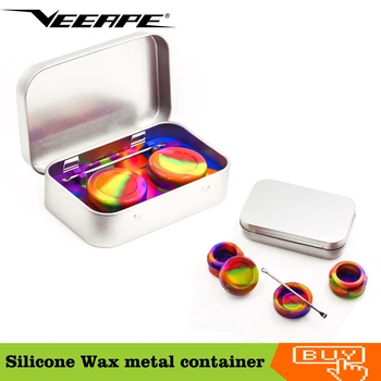Veeape 10ml Metal Box Wax Container for Dabs Non-stick Rainbow Silicone Bho Wax Containers Dabbing wax jar Electronic Cigarette
Veeape 10ml Metal Box Wax Container for Dabs Non-stick Rainbow Silicone Bho Wax Containers Dabbing wax jar Electronic Cigarette