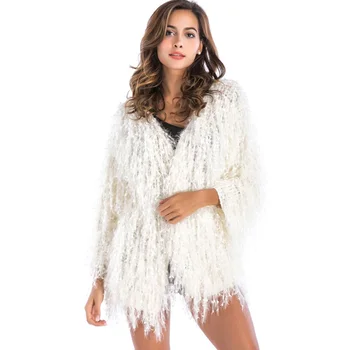 Tassels Loose Sweater Coat Women 2020 Autumn WINTER Warm Outwear Christmas Coat Top sexy party Female Long Sleeve Cardigan white
Tassels Loose Sweater Coat Women 2020 Autumn WINTER Warm Outwear Christmas Coat Top sexy party Female Long Sleeve Cardigan white