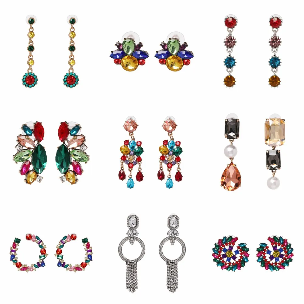 JUJIA 25 design Female Full Crystal Luxury Earrings Women's Multicolored Ethnic Jewelry Wedding Party Gift Wholesale Accessories
JUJIA 25 design Female Full Crystal Luxury Earrings Women's Multicolored Ethnic Jewelry Wedding Party Gift Wholesale Accessories