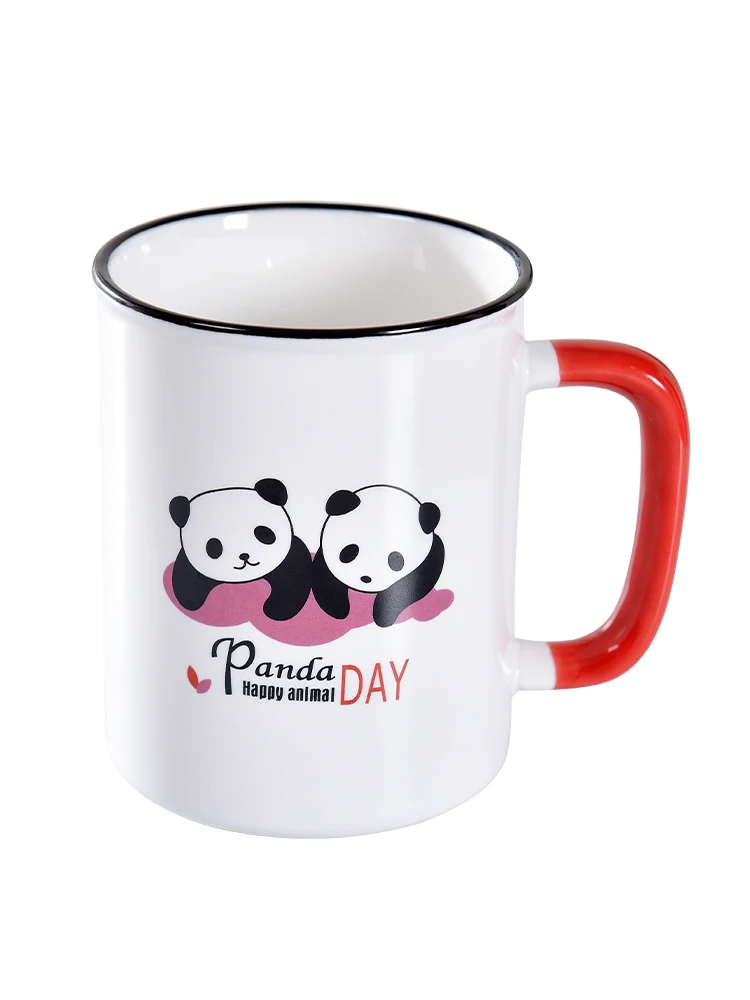 Hotel tableware Ceramic cup coffee cup Golden rose spoon Creative Cute Panda mug home water bottle meeting cup afternoon tea cup
Hotel tableware Ceramic cup coffee cup Golden rose spoon Creative Cute Panda mug home water bottle meeting cup afternoon tea cup