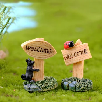 1PC Mini Welcome Stake Resin Craft Decorative Figurines Micro Landscape Ornament Doll House Accessories Miniature Bonsai Decor
1PC Mini Welcome Stake Resin Craft Decorative Figurines Micro Landscape Ornament Doll House Accessories Miniature Bonsai Decor