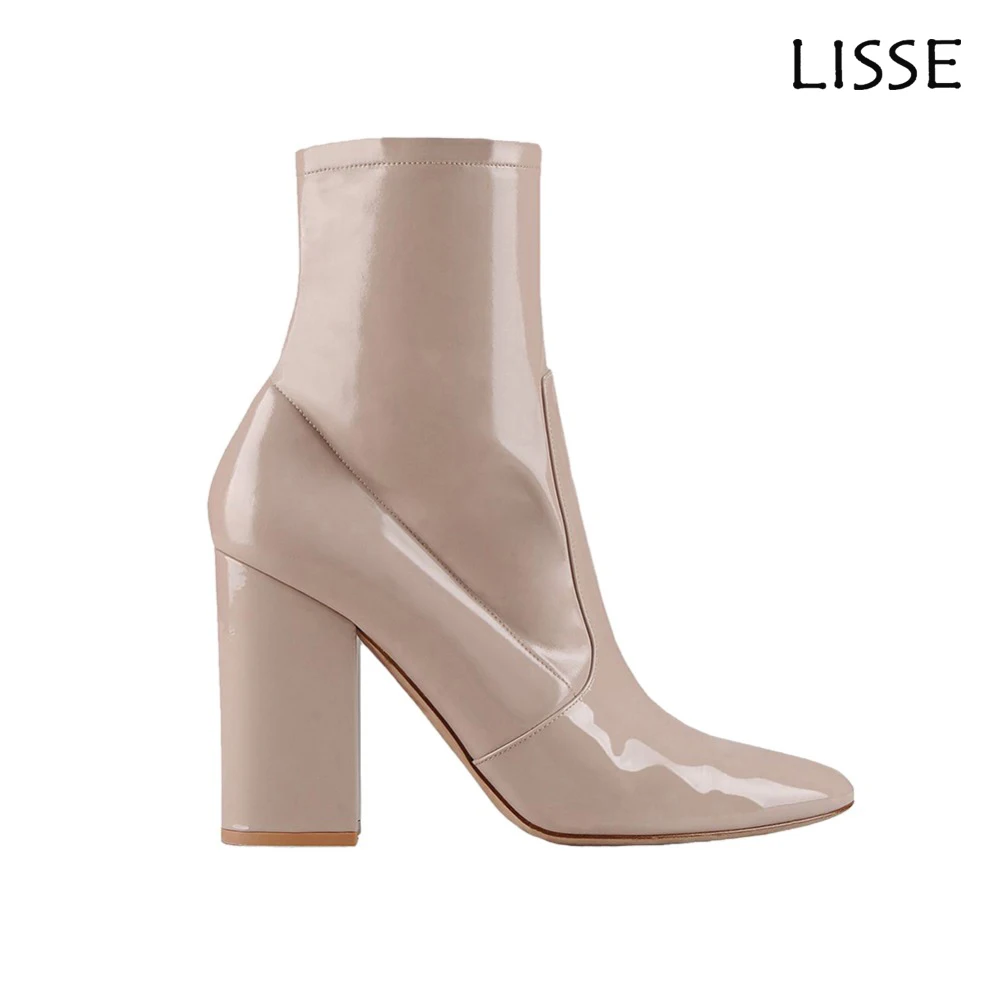 Fashion Women Ladies Round Toe High Heel Sock Ankle Boots Chunky Heel Booties Autumn Winter Shoes Nude & Black 
Fashion Women Ladies Round Toe High Heel Sock Ankle Boots Chunky Heel Booties Autumn Winter Shoes Nude & Black