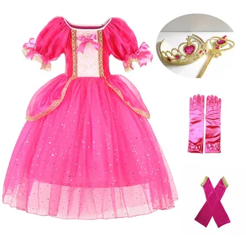 Girl Princess Aurora Costume Dress up Children Ankle Length Sleeping Beauty Halloween Cosplay Costume Birthday Party Long Gown
Girl Princess Aurora Costume Dress up Children Ankle Length Sleeping Beauty Halloween Cosplay Costume Birthday Party Long Gown