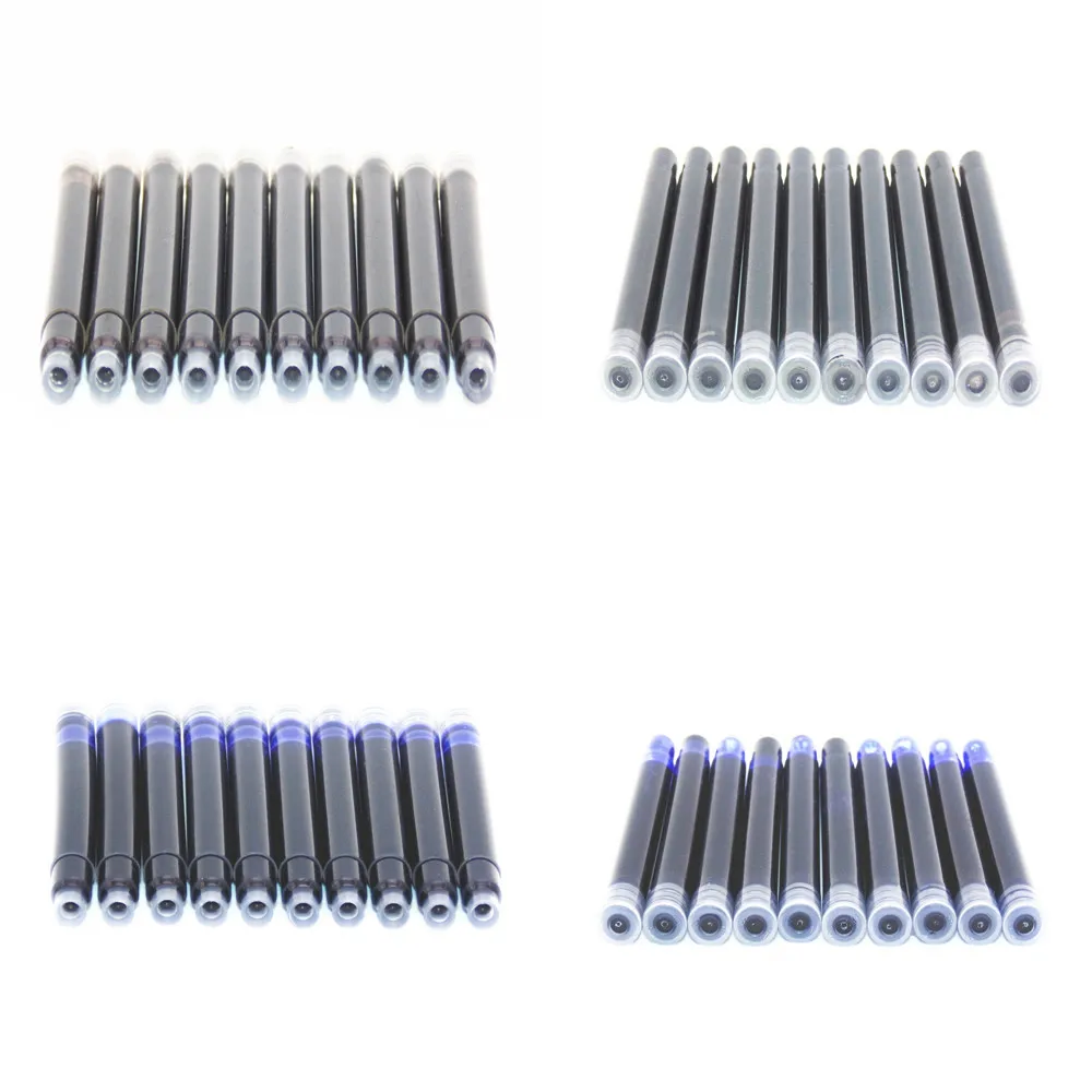 Wholesale 10pcs Disposable Blue and Black Fountain Pen Ink Cartridge Refills Length Fountain Pen Ink Cartridge Refills
Wholesale 10pcs Disposable Blue and Black Fountain Pen Ink Cartridge Refills Length Fountain Pen Ink Cartridge Refills