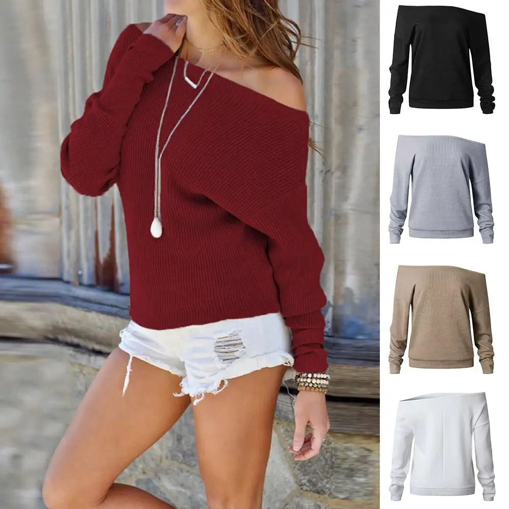 Fashion Women Sweater Autumn Blouse Top Casual Off-Shoulder Long Sleeve Cotton Loose
Fashion Women Sweater Autumn Blouse Top Casual Off-Shoulder Long Sleeve Cotton Loose