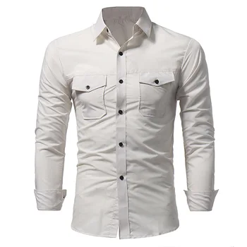 Autumn Winter New Mens Fashion Shirts Classic Double Pocket Long Sleeve Casual Shirt Collar Camisa Designer Male Tops 4colour
Autumn Winter New Mens Fashion Shirts Classic Double Pocket Long Sleeve Casual Shirt Collar Camisa Designer Male Tops 4colour