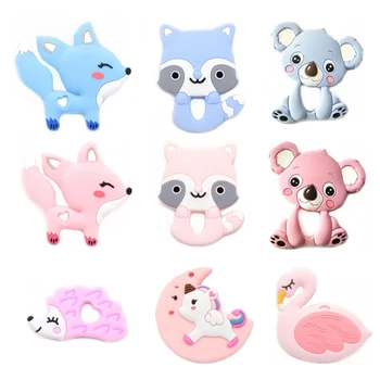 Cute Animal Baby Teether Silicone Teether Teething Necklace Pendant Soft Silicone Beads BPA Free Baby Chew Toy Bijtring Toys
Cute Animal Baby Teether Silicone Teether Teething Necklace Pendant Soft Silicone Beads BPA Free Baby Chew Toy Bijtring Toys