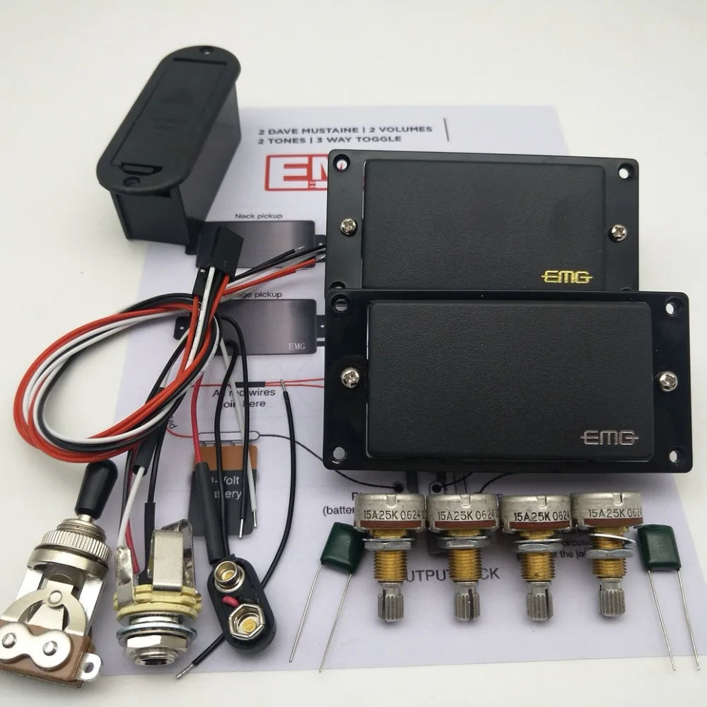 Guitar Pickups EMG 81/85 Active Humbucker Pickup Electric Guitar Pickups Power Guitar Parts 1 set
Guitar Pickups EMG 81/85 Active Humbucker Pickup Electric Guitar Pickups Power Guitar Parts 1 set