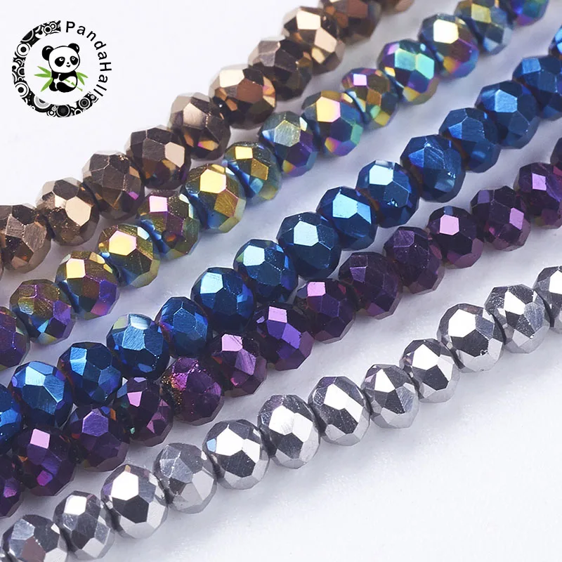 Pandahall 10Strands Rondelle Electroplate Faceted Glass Beads For Jewelry Making DIY Bracelet Necklace Earrings 2.5x2mm Hole 1mm
Pandahall 10Strands Rondelle Electroplate Faceted Glass Beads For Jewelry Making DIY Bracelet Necklace Earrings 2.5x2mm Hole 1mm