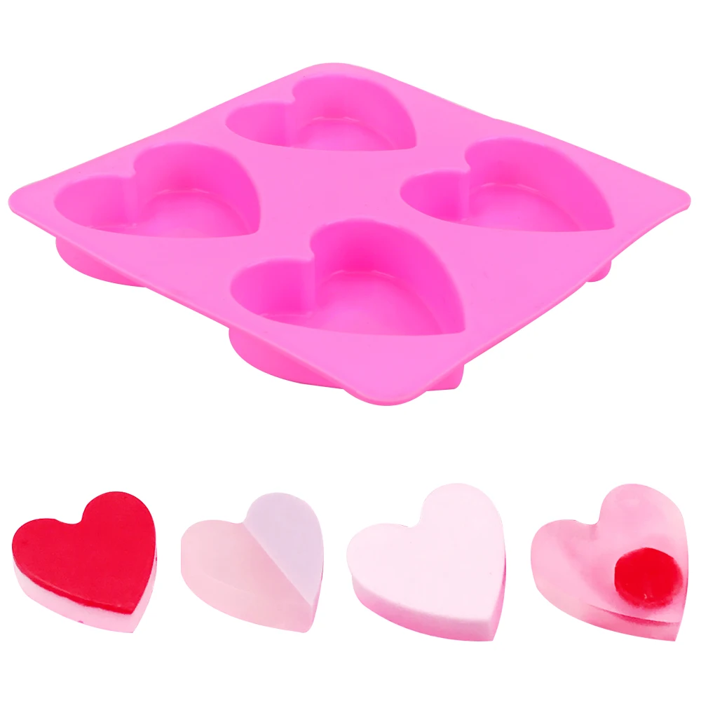 3D Cake Mold Cupcake Jelly Candy Baking Tool 4 Hole Heart Style Fondant Tool Chocolate Decoration Party Supply
3D Cake Mold Cupcake Jelly Candy Baking Tool 4 Hole Heart Style Fondant Tool Chocolate Decoration Party Supply