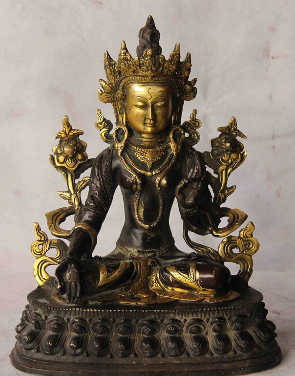 150401 S1047 Tibet Buddhism Bronze Copper gild Temple White Tara Kwan-yin Bodhisattva Statue discount 30% (C0324)
150401 S1047 Tibet Buddhism Bronze Copper gild Temple White Tara Kwan-yin Bodhisattva Statue discount 30% (C0324)