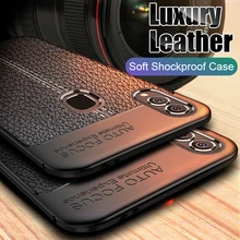 Роскошный ТПУ противоударный кожаный чехол для huawei Y6 Y7 Y9 2019 мягкий чехол для huawei Honor 8x9 Lite 10 бампер чехол(China)