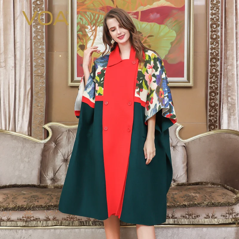 VOA Winter Cashmere Coat Women Oversize Boho Print Ladies Wool Coat casaco feminino abrigos mujer elegante Mantel Damen SA8376
VOA Winter Cashmere Coat Women Oversize Boho Print Ladies Wool Coat casaco feminino abrigos mujer elegante Mantel Damen SA8376