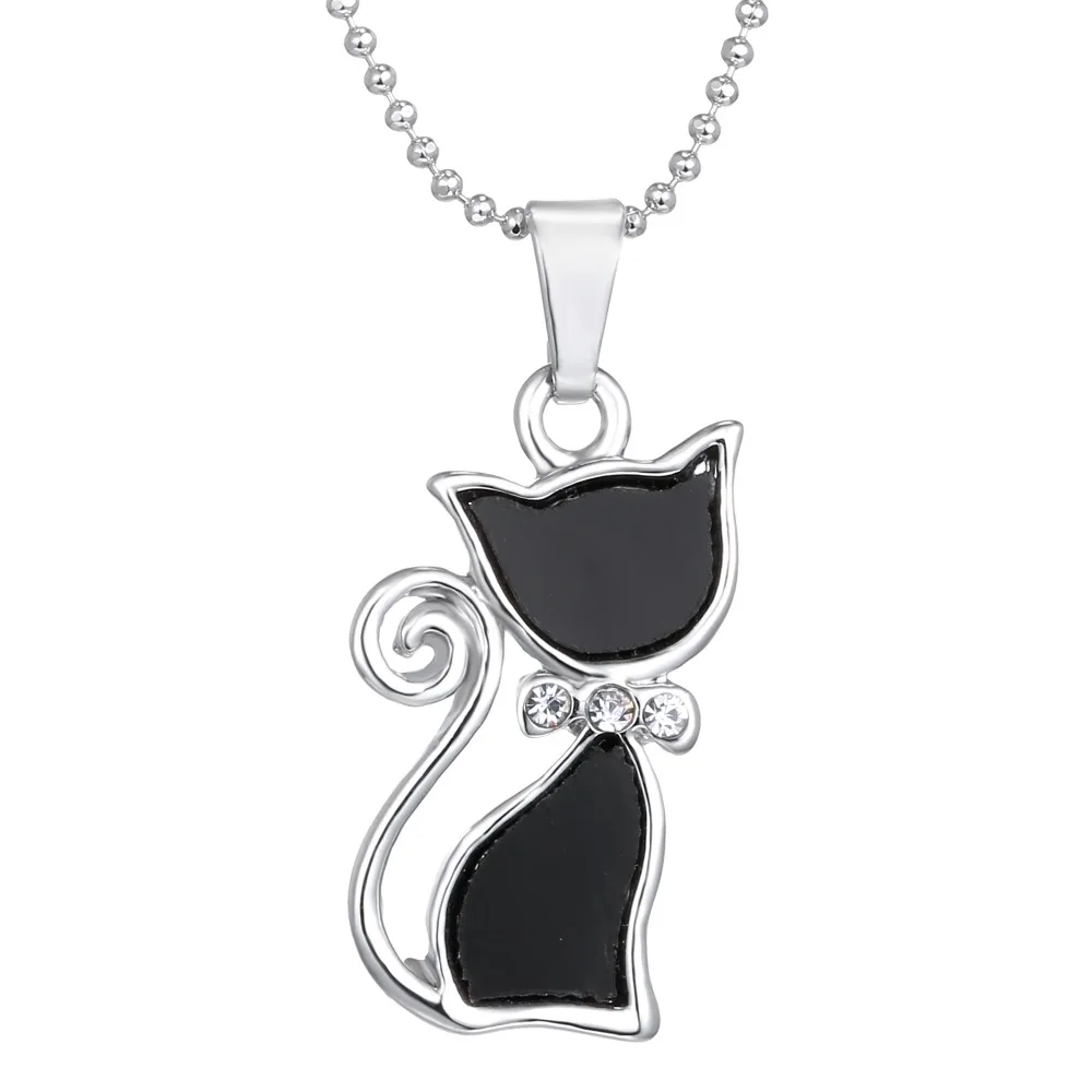 2015 Silver Plated Rhinestone Crystal Cute Lovely Cat Necklaces Pendants Fashion Jewelry Black Necklace For Women
2015 Silver Plated Rhinestone Crystal Cute Lovely Cat Necklaces Pendants Fashion Jewelry Black Necklace For Women