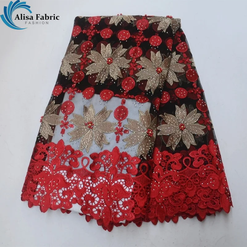 Alisa African Voile Lace Fabric 2018 High Quality Lace Black n Red French Lace in Switzerland Flower Embroider African Lace
Alisa African Voile Lace Fabric 2018 High Quality Lace Black n Red French Lace in Switzerland Flower Embroider African Lace
