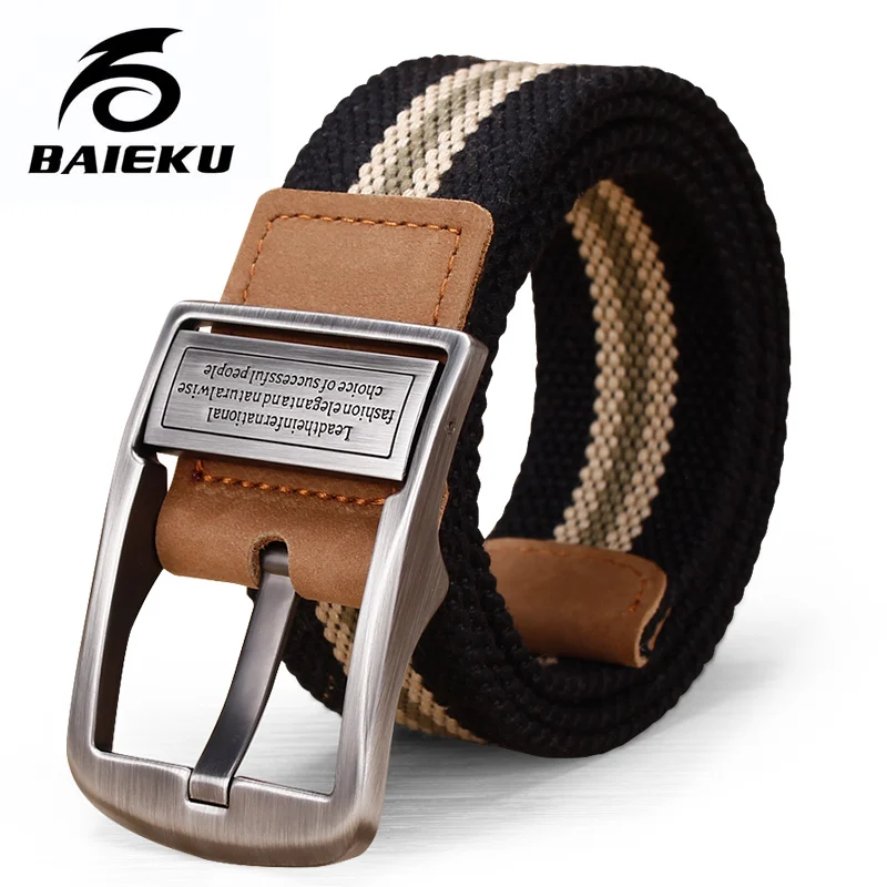 Baieku Men 's Canvas Belts Youth Belt College Fashion trend belt longer Fashion jeans with a belt
Baieku Men 's Canvas Belts Youth Belt College Fashion trend belt longer Fashion jeans with a belt