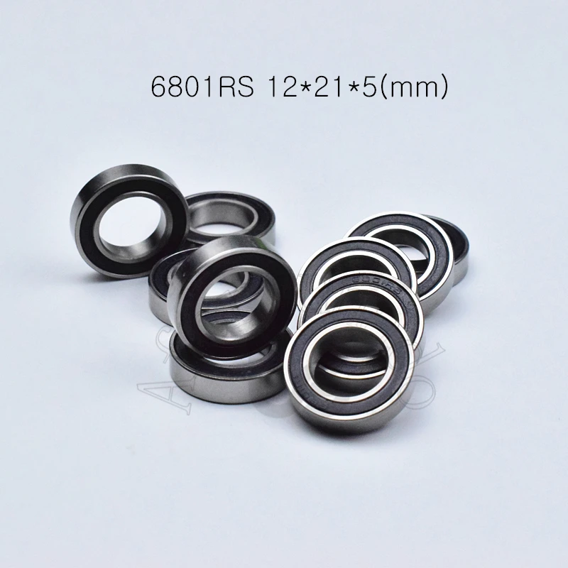 6801RS 12*21*5(mm) 10pieces free shipping bearing ABEC-5 6801 6801RS chrome steel rubber sealed bearing Thin wall bearings
6801RS 12*21*5(mm) 10pieces free shipping bearing ABEC-5 6801 6801RS chrome steel rubber sealed bearing Thin wall bearings