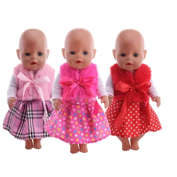 New Doll Clothes Plush Jacket + White T-shirt + Floral Skirt Suitable for 18-inch American Doll or 43 cm Doll
New Doll Clothes Plush Jacket + White T-shirt + Floral Skirt Suitable for 18-inch American Doll or 43 cm Doll
