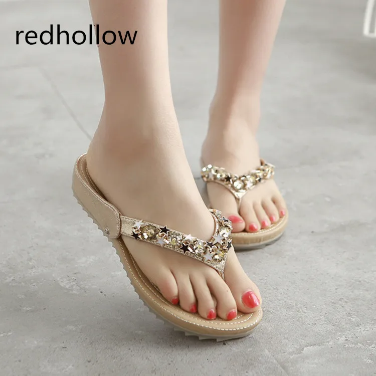 Women Flip Flops Beach Slippers Bling Sandals Summer Flat Shoes Slip On Women Slides Fashion Platform Shoes Plus Size 35-43
Women Flip Flops Beach Slippers Bling Sandals Summer Flat Shoes Slip On Women Slides Fashion Platform Shoes Plus Size 35-43
