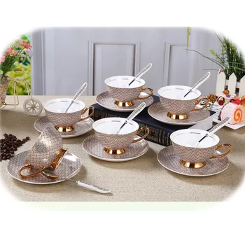 1 set European-Style Coffee Cup Sets High-Grade Bone China Coffee Cup And Saucer English Afternoon Tea Free Shipping 5ZOP08 
1 set European-Style Coffee Cup Sets High-Grade Bone China Coffee Cup And Saucer English Afternoon Tea Free Shipping 5ZOP08