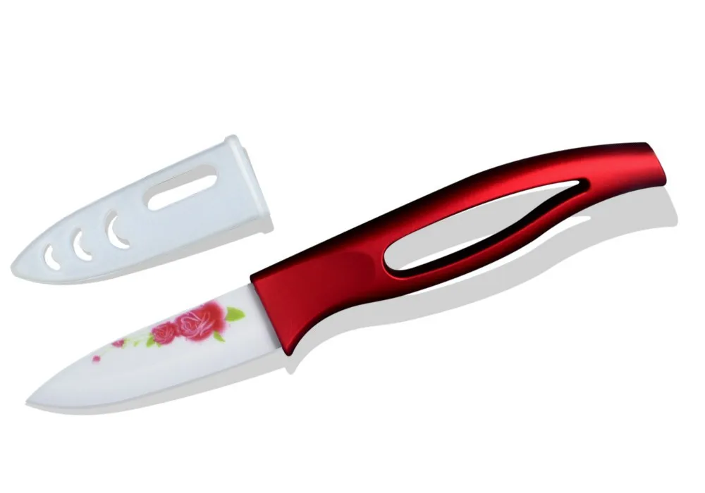 Red ceramic knife 3 inch paring fruit knife kitchen knives cooking tools with ABS +TPR handle kitchen accessories best gift.
Red ceramic knife 3 inch paring fruit knife kitchen knives cooking tools with ABS +TPR handle kitchen accessories best gift.