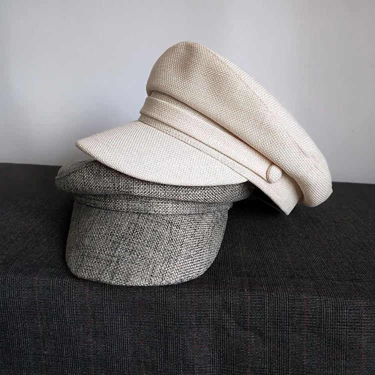 Фото Military Cap Cotton and linen Hat For Men Women Black Beige Blue Brown Grey Color | Аксессуары для одежды