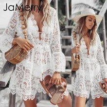 JaMerry Boho винтажное Сексуальное Женское Платье с вырезами