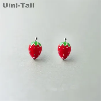 Uini-Tail Hot New 925 Sterling Silver Fashion Exquisite Cute Strawberry Stud Earrings Creative Epoxy Strawberry Hypoallergenic
Uini-Tail Hot New 925 Sterling Silver Fashion Exquisite Cute Strawberry Stud Earrings Creative Epoxy Strawberry Hypoallergenic