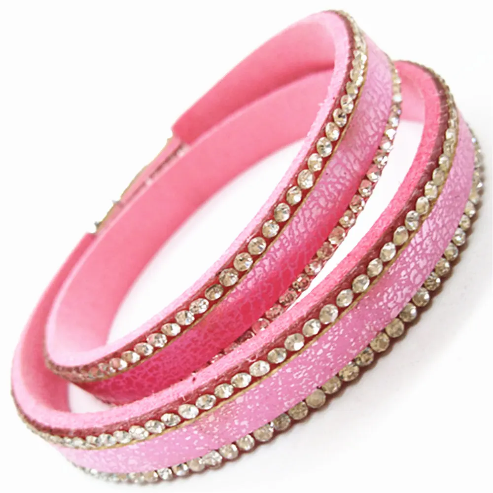 Pink Rhinestone Neon Black Multilayer Statement Ethnic Trendy Leather Bracelets Women Fashion Girl Cuff Bangle Female Jewelry
Pink Rhinestone Neon Black Multilayer Statement Ethnic Trendy Leather Bracelets Women Fashion Girl Cuff Bangle Female Jewelry