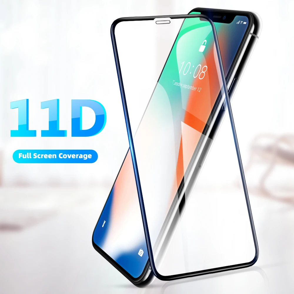11D Curved Edge Protective Glass on the For iPhone 7 8 6 6S Plus Tempered Screen Protector For iPhone XR XS Max X 10 Glass Film
11D Curved Edge Protective Glass on the For iPhone 7 8 6 6S Plus Tempered Screen Protector For iPhone XR XS Max X 10 Glass Film