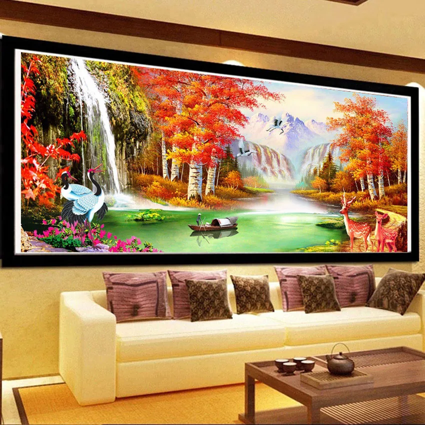Diamond Painting Cross Stitch, Landscape, Water Fortune,Red Maple, Diamond Embroidery Kit, Diamond Mosaic,Living Room Decoration 
Diamond Painting Cross Stitch, Landscape, Water Fortune,Red Maple, Diamond Embroidery Kit, Diamond Mosaic,Living Room Decoration