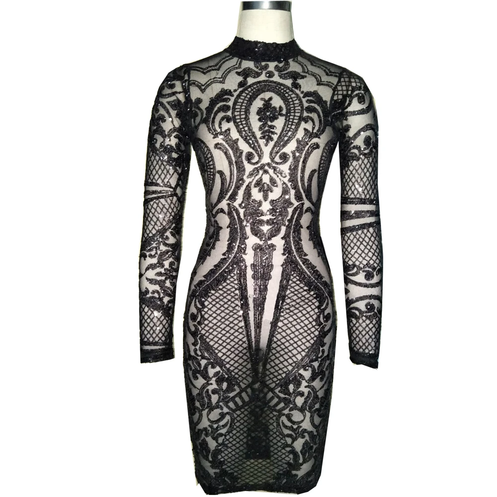 Womens Sexy Black See Though Gothic Dresses Party Night Club Dress Party Birthday Dress Celebrity Vintage Sequin Bodycon Dress
Womens Sexy Black See Though Gothic Dresses Party Night Club Dress Party Birthday Dress Celebrity Vintage Sequin Bodycon Dress