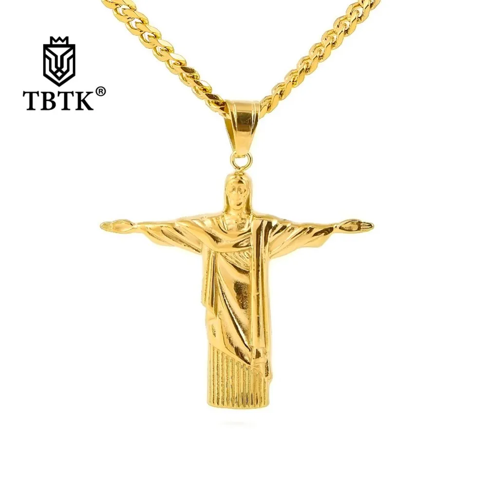 TBTK Christ the Redeemer Cross Pendant Brazil Rio De Janeiro Statue Pendant Necklace Retro Style Punk Men's Neck Jewelry Classic
TBTK Christ the Redeemer Cross Pendant Brazil Rio De Janeiro Statue Pendant Necklace Retro Style Punk Men's Neck Jewelry Classic