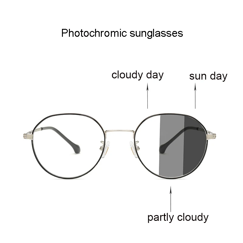 Blue Light Blocking Glasses Classic Round Metal Clear Lens Glasses Frame Unisex Circle Eyeglasses Photochromic Sunglasses UV400
Blue Light Blocking Glasses Classic Round Metal Clear Lens Glasses Frame Unisex Circle Eyeglasses Photochromic Sunglasses UV400